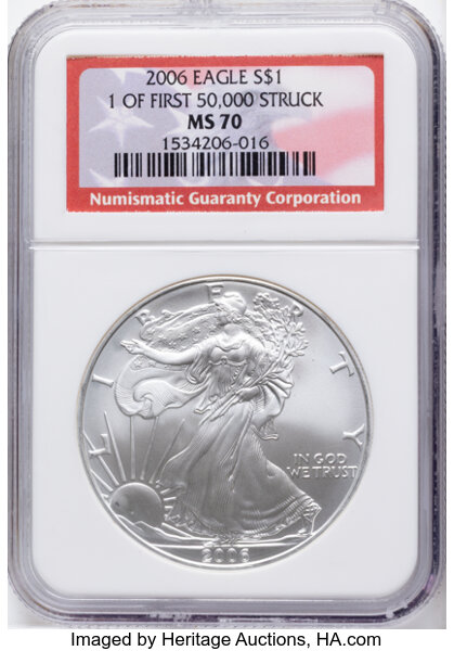 2006 $1  Silver Eagle MS thumbnail 3