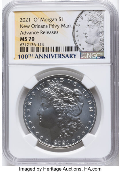 2021-(O) S$1 Morgan, Privy Mark, 100th Anniversary MS thumbnail 4