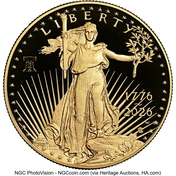 1776~2026-W G$50  Gold Eagle, Liberty Bell Privy, 250th Anniversary PR DCAM thumbnail 3