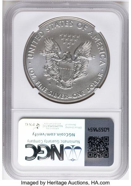 2019-(W) $1  Silver Eagle, Struck at West Point Mint MS thumbnail 5