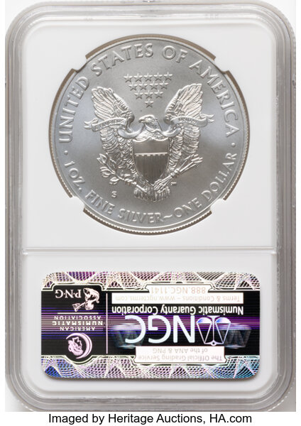 2011-S $1  Silver Eagle, Burnished, 25th Anniversary MS thumbnail 16