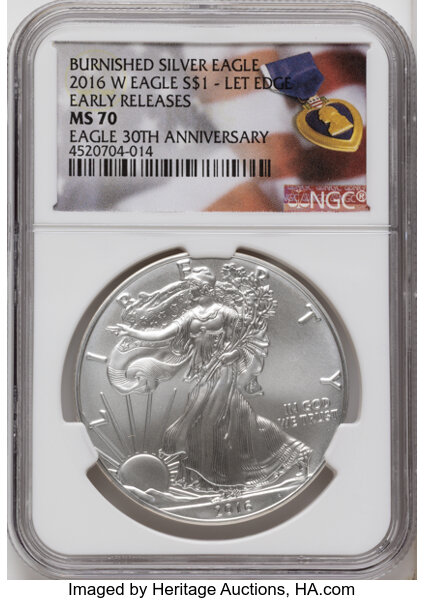 2016-(W) $1  Silver Eagle, Struck at WP Mint, 30th Anniv. MS thumbnail 2