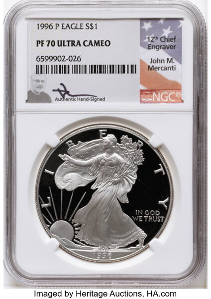 1996-P $1  Silver Eagle PR DCAM thumbnail 4