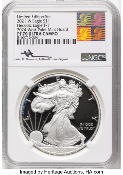 2021-W $1  Silver Eagle, Type 1 PR DCAM thumbnail 8