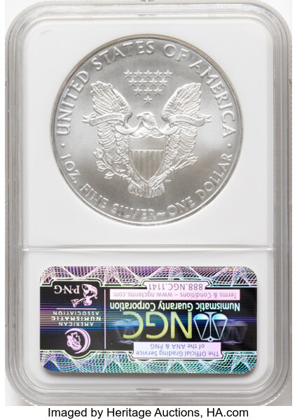 2010-(W) $1  Silver Eagle, Struck at West Point Mint MS66 thumbnail 23