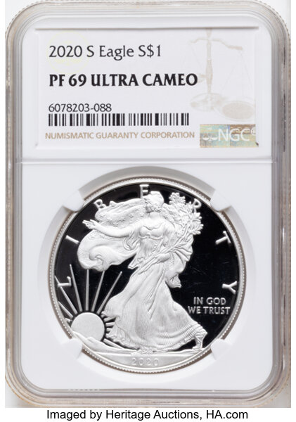 2020-S $1  Silver Eagle PR DCAM thumbnail 6