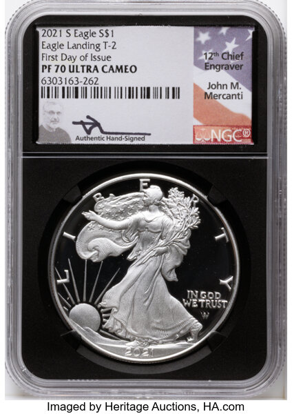 2021-S $1  Silver Eagle, Type 2 PR DCAM thumbnail 13