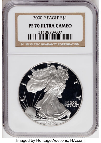 2000-P $1  Silver Eagle PR DCAM thumbnail 3