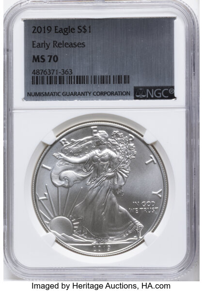 2019 $1  Silver Eagle MS thumbnail 5