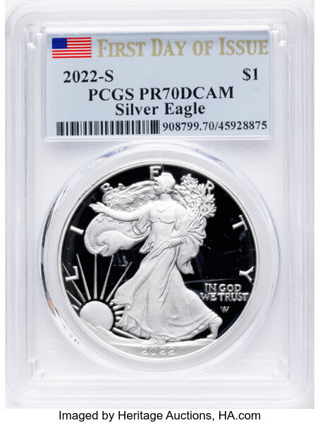 2022-S $1  Silver Eagle PR DCAM thumbnail 13