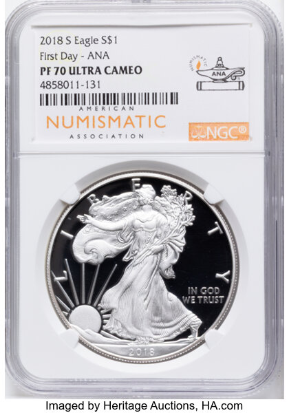 2018-S $1  Silver Eagle PR DCAM thumbnail 8