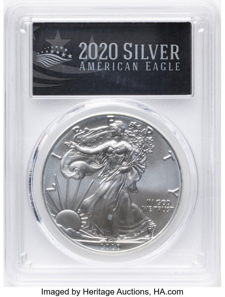 2020 $1  Silver Eagle MS thumbnail 4