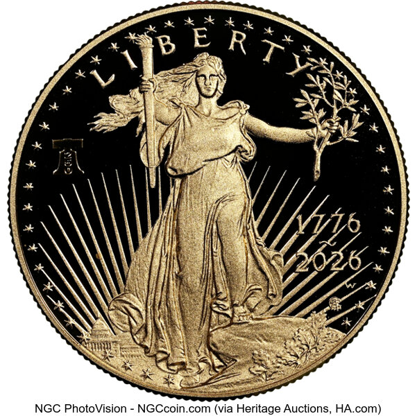 1776~2026-W G$50  Gold Eagle, Liberty Bell Privy, 250th Anniversary PR DCAM thumbnail 2