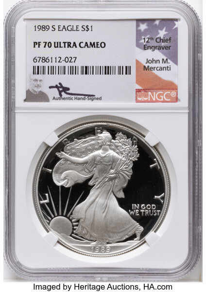 1989-S $1  Silver Eagle PR DCAM thumbnail 6