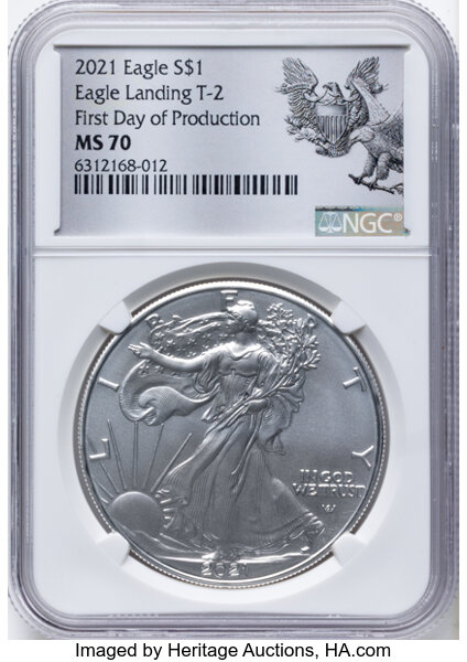 2021 $1  Silver Eagle, Type 2 MS thumbnail 8