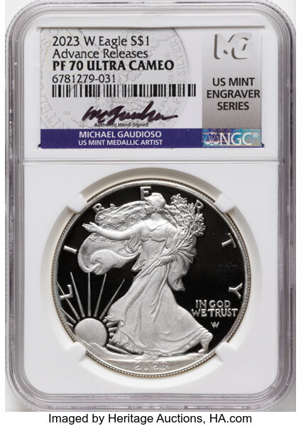 2023-W $1  Silver Eagle PR DCAM thumbnail 9