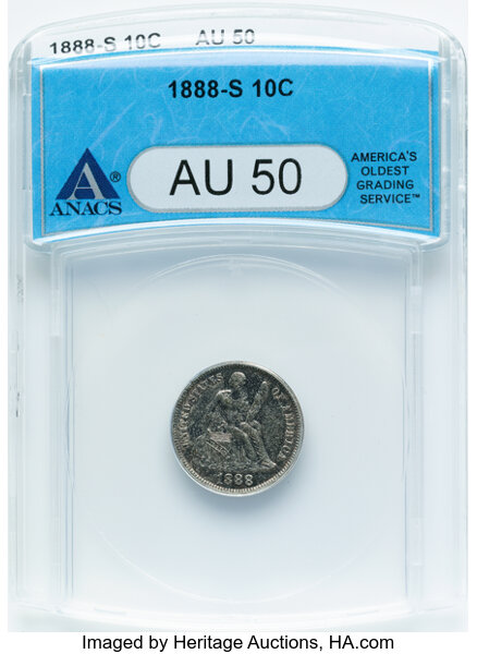 1888-S 10c MS thumbnail 3