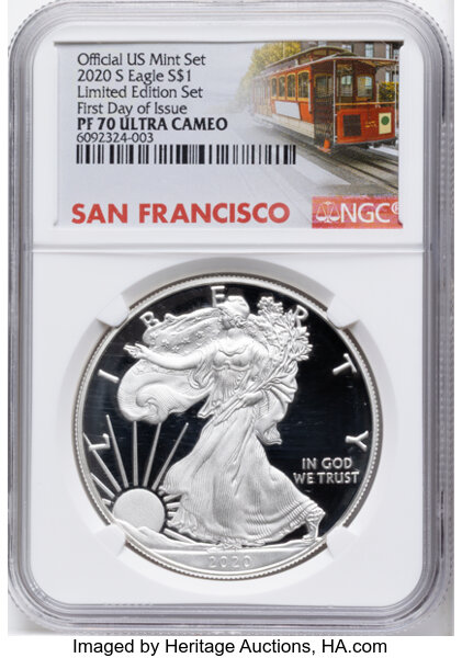2020-S $1  Silver Eagle PR DCAM thumbnail 5