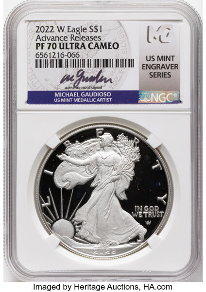 2022-W $1  Silver Eagle PR DCAM thumbnail 9