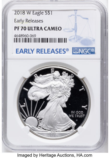 2018-W $1  Silver Eagle PR DCAM thumbnail 4