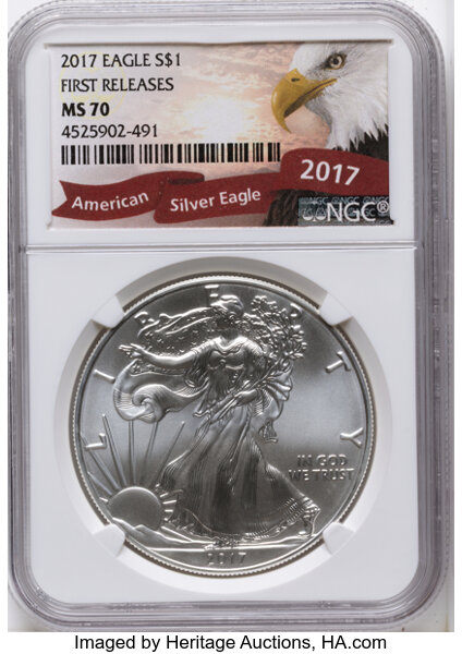 2017 $1  Silver Eagle MS thumbnail 4