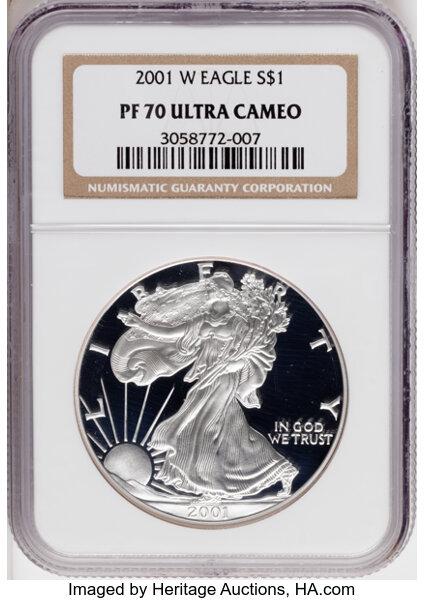 2001-W $1  Silver Eagle PR DCAM thumbnail 3