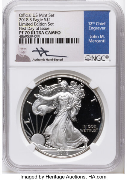 2018-S $1  Silver Eagle PR DCAM thumbnail 11