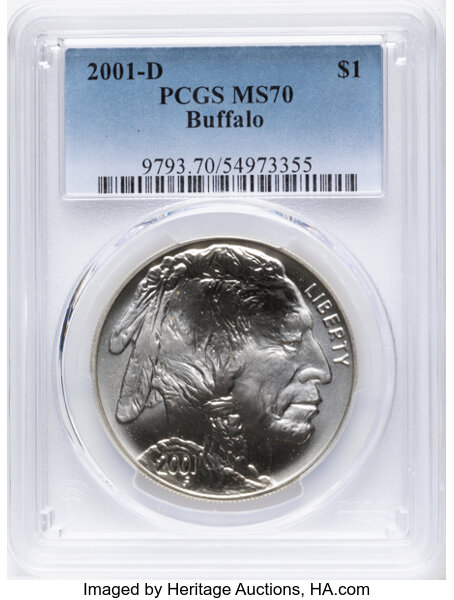 2001-D S$1 American Buffalo MS thumbnail 6
