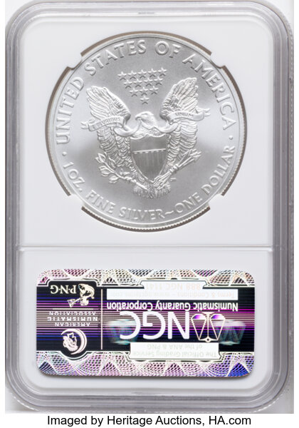 2011 Set 25th Anniversary Silver Eagle, 5 Coins MS/PR thumbnail 11