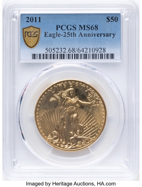2011 G$50  Gold Eagle MS thumbnail 5
