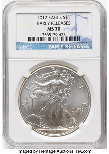 2012 $1  Silver Eagle MS thumbnail 4