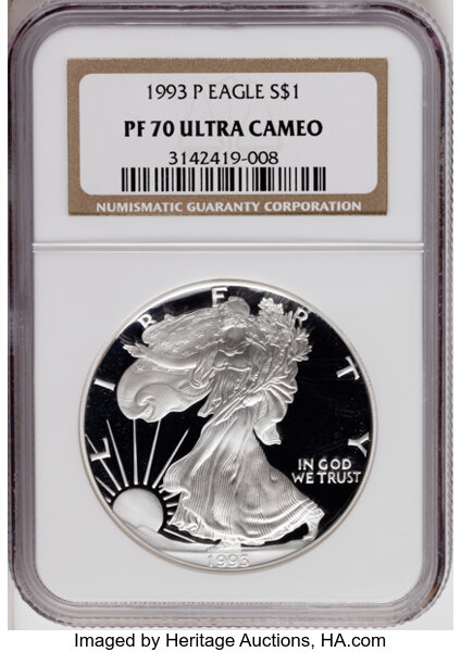 1993-P $1  Silver Eagle PR DCAM thumbnail 3