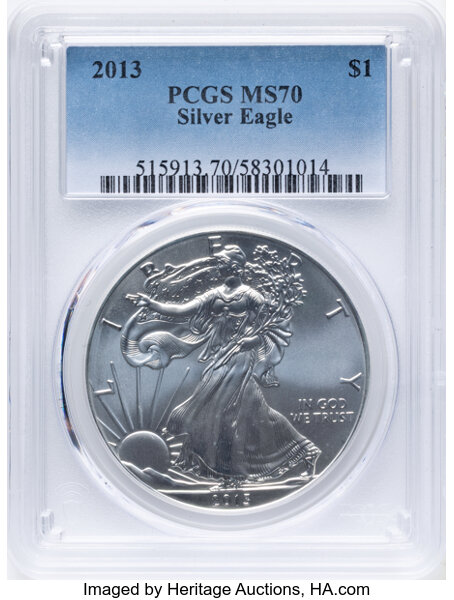 2013 $1  Silver Eagle MS thumbnail 3
