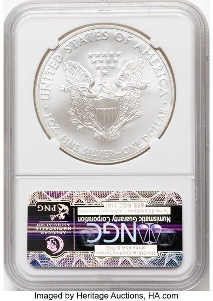 2013-(S) $1  Silver Eagle, Struck at San Francisco Mint MS thumbnail 3