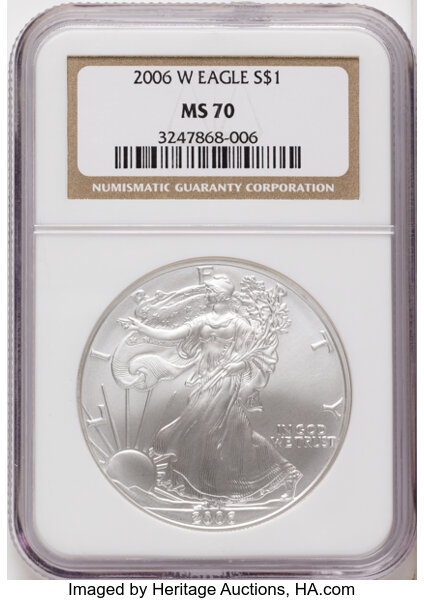 2006-W $1  Silver Eagle, Burnished MS thumbnail 3