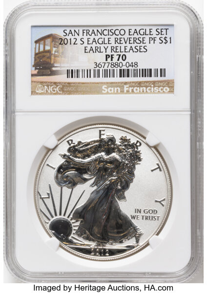 2012-S $1  Silver Eagle, Reverse Proof PR thumbnail 2