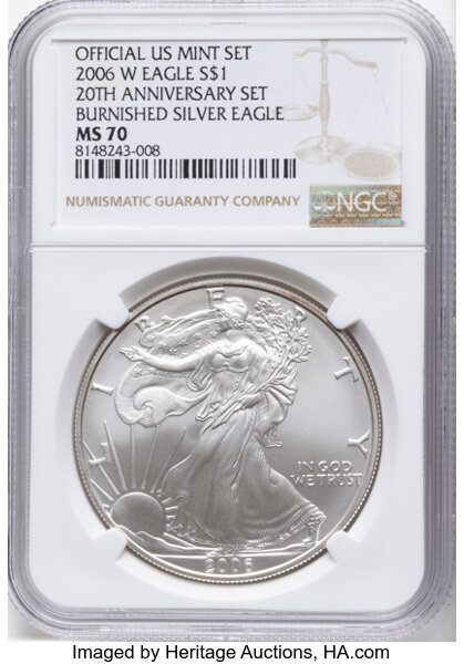 2006-W $1  Silver Eagle, Burnished MS thumbnail 4