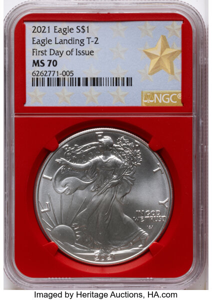 2021 $1  Silver Eagle, Type 2 MS thumbnail 6