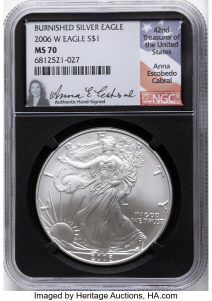 2006-W $1  Silver Eagle, Burnished MS thumbnail 7