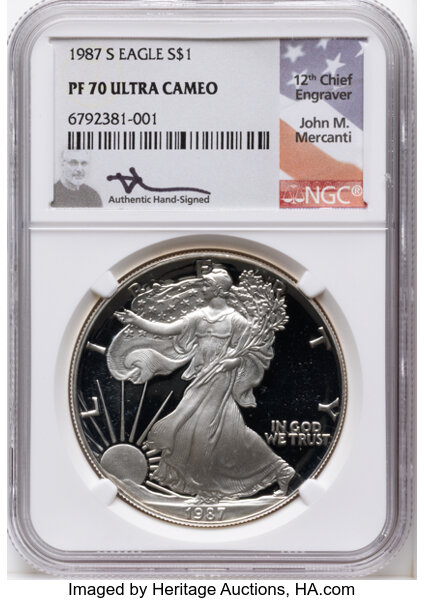 1987-S $1  Silver Eagle PR DCAM thumbnail 4