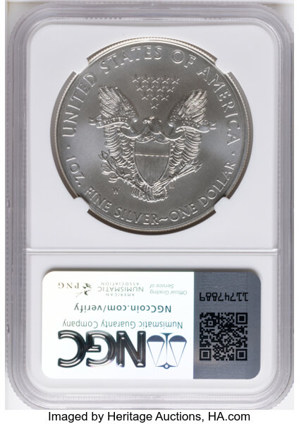 2013-W $1  Silver Eagle, Burnished MS68 thumbnail 4