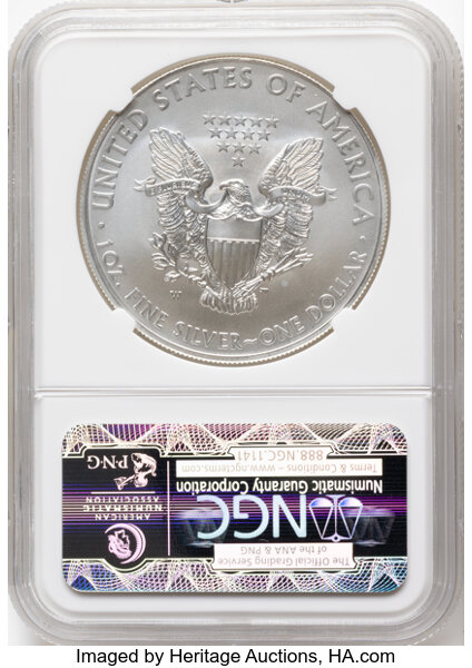 2014-W $1  Silver Eagle, Burnished MS thumbnail 9