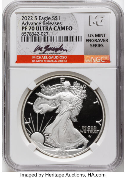 2022-S $1  Silver Eagle PR DCAM thumbnail 7