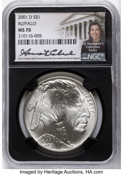 2001-D S$1 American Buffalo MS thumbnail 4