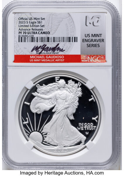 2023-S $1  Silver Eagle PR DCAM thumbnail 5