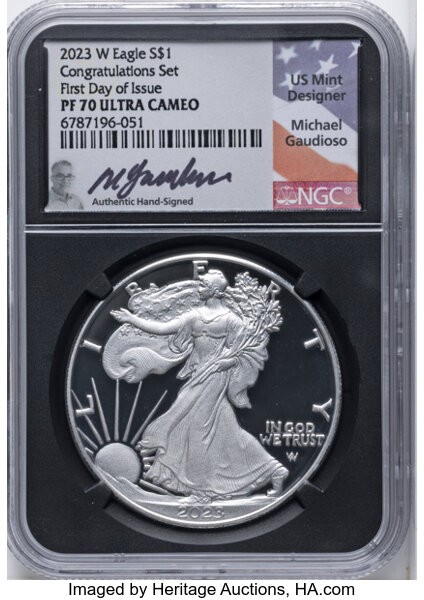 2023-W $1  Silver Eagle PR DCAM thumbnail 5