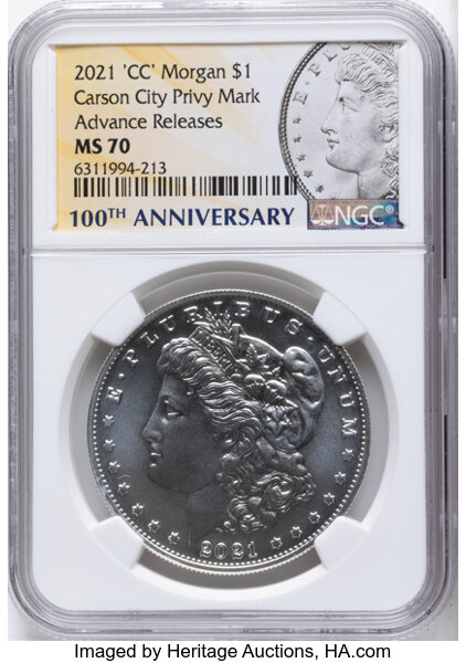 2021-(CC) S$1 Morgan, Privy Mark, 100th Anniversary MS thumbnail 6
