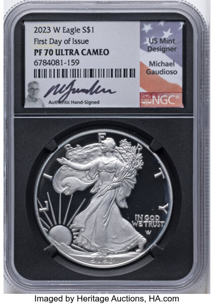 2023-W $1  Silver Eagle PR DCAM thumbnail 6