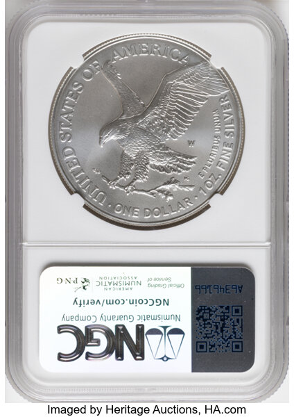 2025-(W) $1  Silver Eagle, Struck at West Point Mint MS thumbnail 10