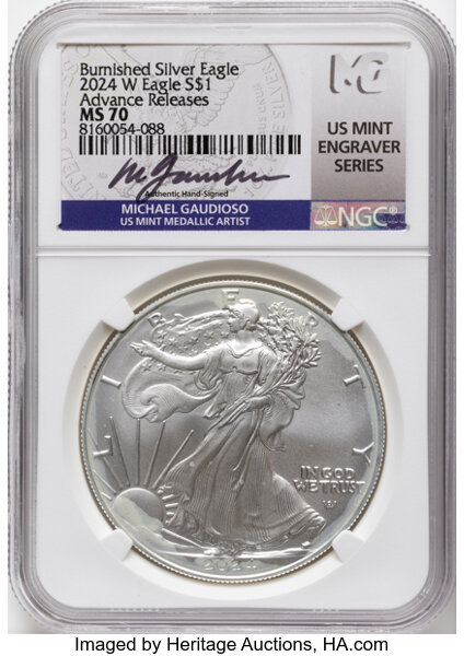 2024-(W) $1  Silver Eagle, Struck at West Point Mint MS thumbnail 4